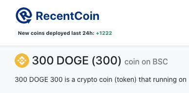 #300Doge is listed on <a href="/RecentCoin/">RecentCoin</a>.🔥🔥🔥
Support and vote us !.

recentcoin.com/token/300-doge…

#cryptocurrency #Binance #BNB #300doge #LunaClassicCommunity #DeFi