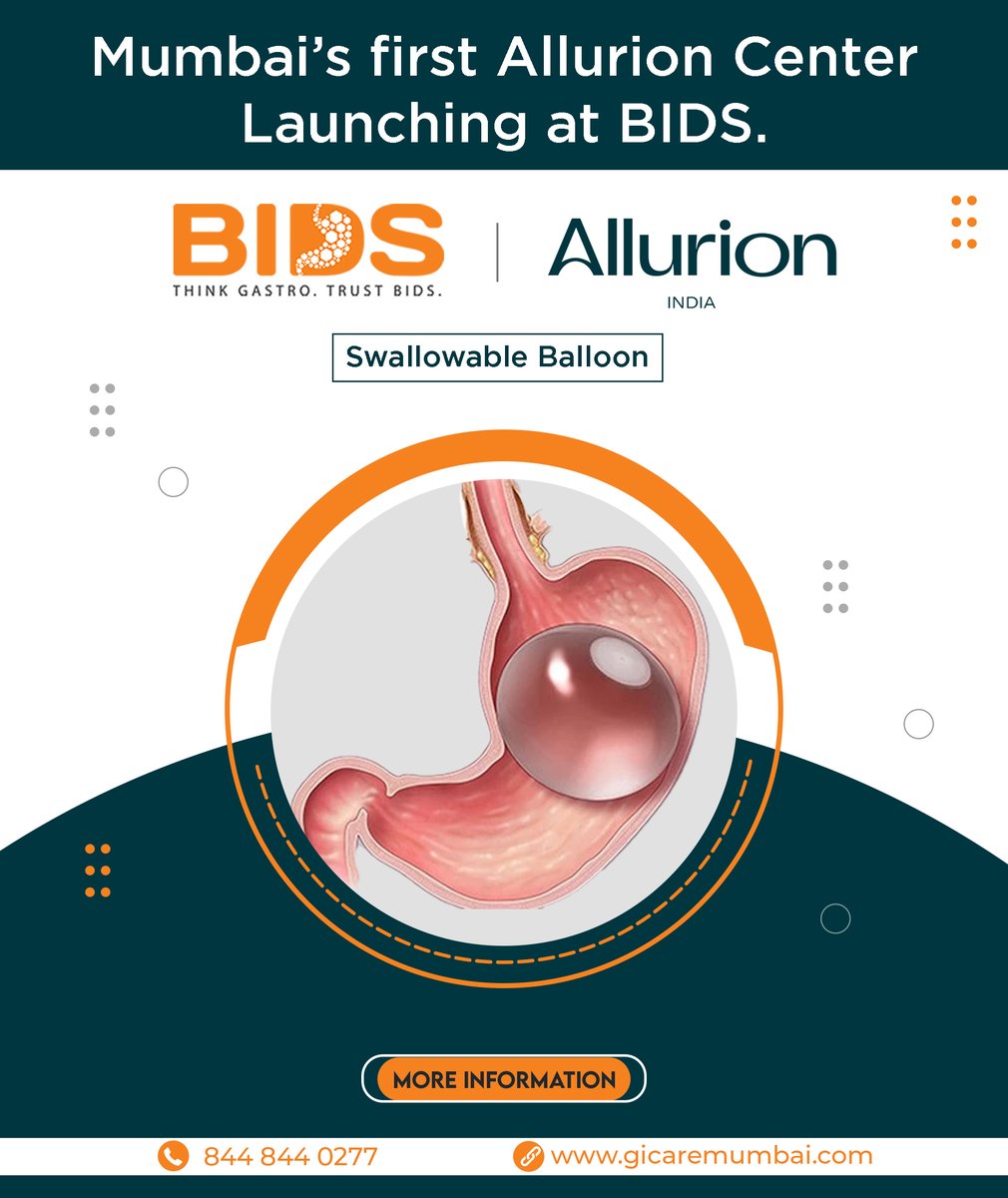 bidshealthcare's tweet photo. We at BIDS continue our exciting endeavors in the Management of obesity by launching an innovative weight loss solution with Allurion swallowable balloon.
#WeightLossManagement #Obesity #Balloon #NonSurgicalSolutions #WeightLossCenter #BIDS #DrAmitMaydeo #TeamBIDS https://t.co/WUGkSatVmy