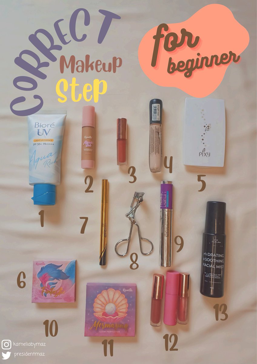 presidentmaz's tweet photo. cara makeup step by step for beginner https://t.co/rjooM0Fzfb