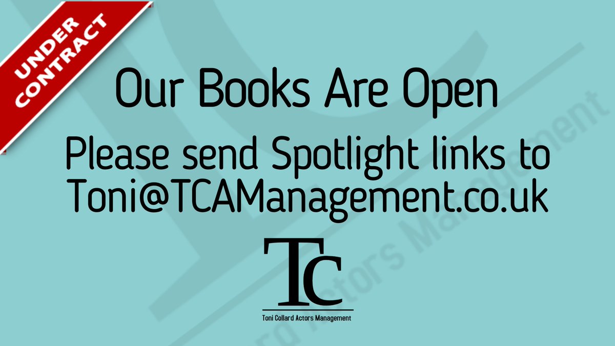 A few openings at #TeamTCA, particularly looking for male identifying #actors and actors over 30 but I will (of course) look at all requests. 

#SeekingRepresentation #RepresentationRequests #BooksOpen