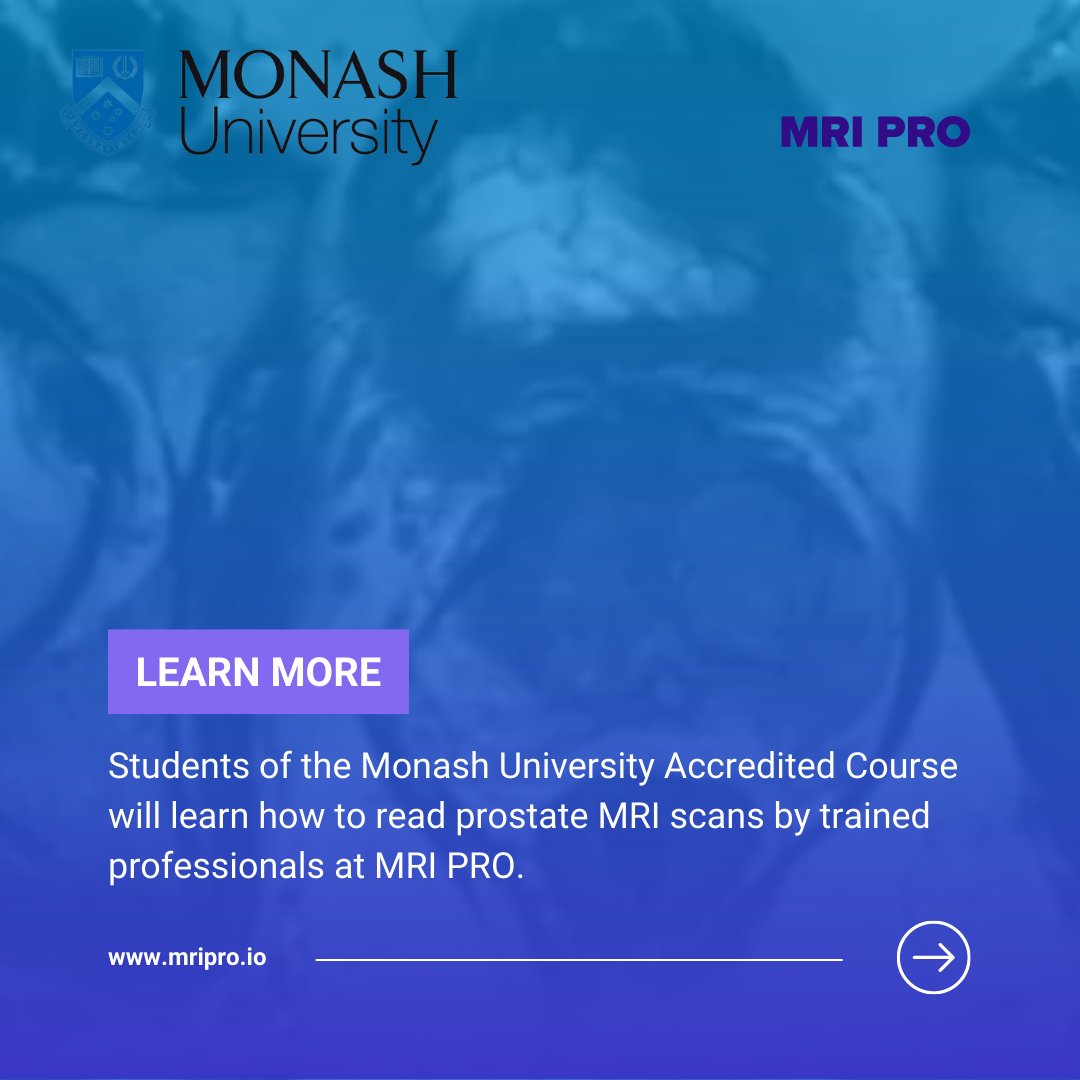 We teach our students how to become prostate MRI experts!

Students analyse 300 full prostate MRI cases with an 80% completion rate. Students who complete this study path gain a short-course certificate 🌟

ENROL TODAY | mripro.io/signup

#MRIPRO