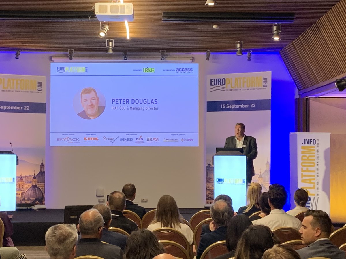 IPAForg's tweet photo. The 14th Europlatform conference in Rome, Italy is underway and focuses on environmental sustainability in the powered access industry. #europlatform #conference #poweredaccess https://t.co/e76YSicFqm