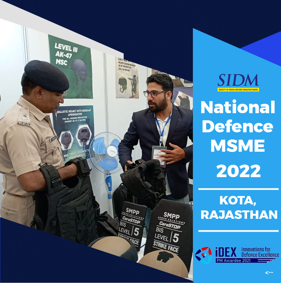 SMPPDEFENSE's tweet photo. Pleased to welcome Hon'ble Lok Sabha Speaker Shri Om Birla Ji, Rajya Raksha Mantri Rajasthan Shri Ajay Bhatt Ji, and Additional Secretary Mr. Sanjay Jaju Ji during the National Defence MSME Conclave, 2022 at our booth.
#smpp #defenceindustry #sidm #iDEX
#NationalDefenceConclave https://t.co/tXnSzynKlD