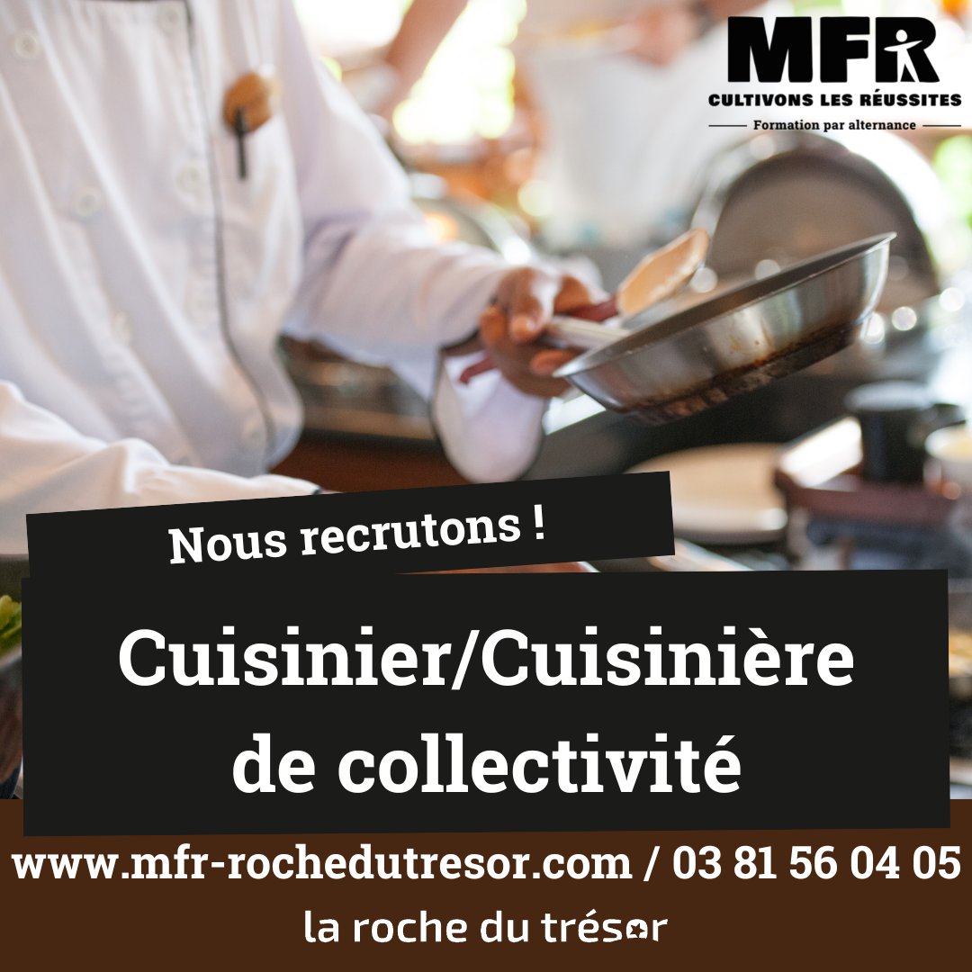 rochedutresor's tweet photo. Nous recrutons !!!
L'espace de Loisirs et de Découverte #larochedutresor recrute un(e) cuisinier(ère) de collectivité.
Retrouvez toutes les infos sur notre site :
https://t.co/UV8jsUBwCD https://t.co/meo2xgzE4X