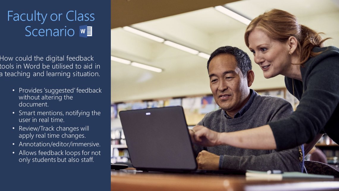 AlphaBalzer's tweet image. Great time presenting to the Catholic Learning Online community today (CLO). The session involved creating digital feedback loops through the power of modern comments in #Word, auditory in #OneNote and visual in #Whiteboard. Looking forward to our next session! #Linked @MSEduANZ