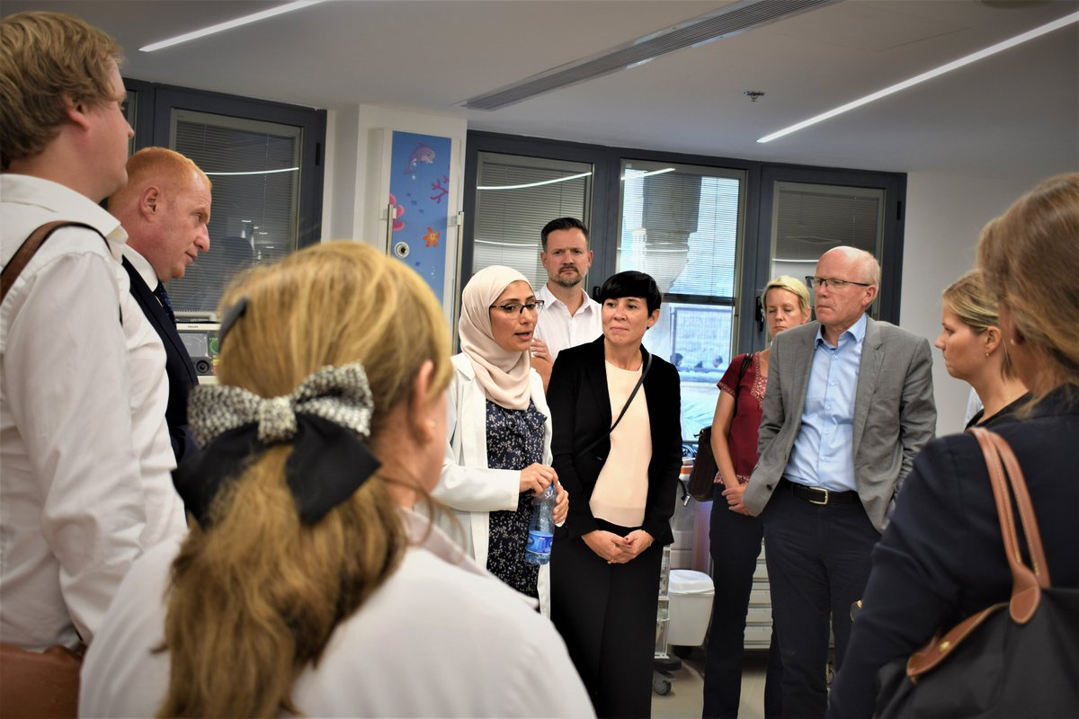 A high-level delegation from the Norwegian Parliament visited Augusta Victoria Hospital as part of a broader visit to the region. AVH CEO Dr. Fadi Alatrash, LWF representative Sieglinde Weinbrenner and part of the hospital staff welcomed the delegation.