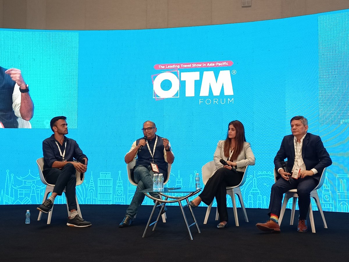 iffort's tweet photo. Hello New World: Digital Marketing for the Travel Brands in an era of Change.

Our co-founder @indianterrain here in a discussion with @nehas210, Devendra Parulekar and @neerajsinghdev at @OTMIndia at @JWCCMumbai.

#OTMForum https://t.co/ZZszBL3vCE
