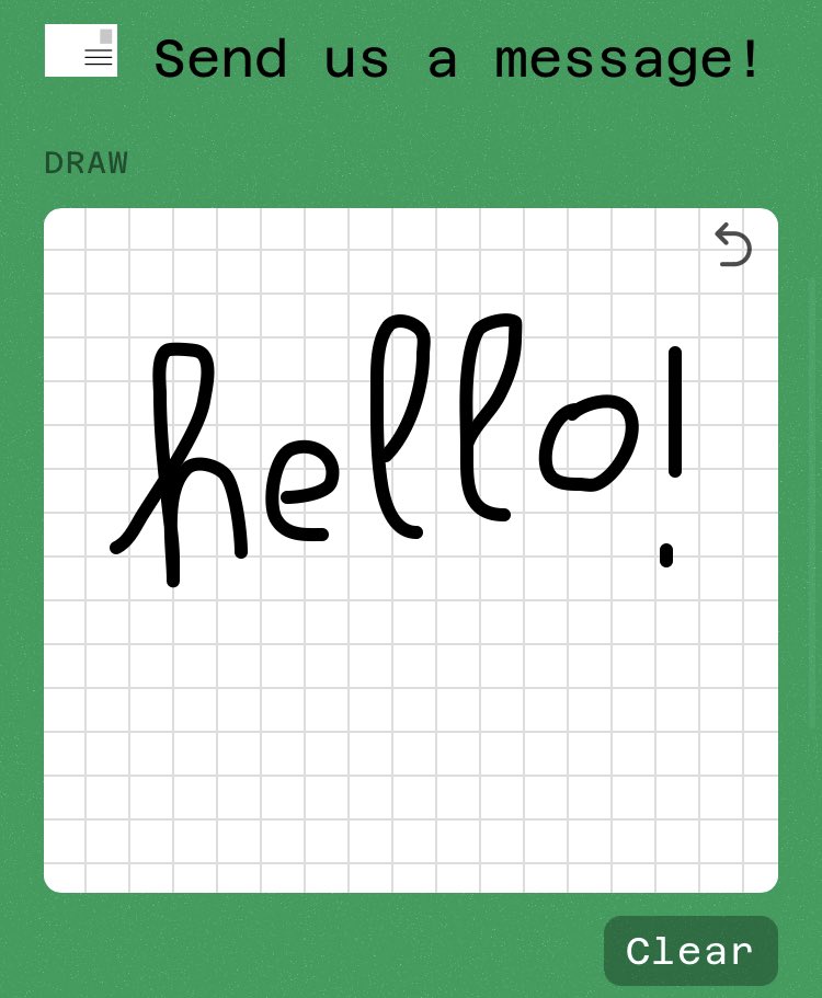 We updated our website a little bit. You can leave us a message now. 
Hand drawn if you like! 
works-of-fiction.com