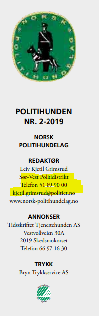 SpacialK5's tweet photo. En tråd om Norsk Politihundelag (NPHL) og deres likheter med NNPF 

Vi starter med deres eget "Motgift", nemlig medlemsbladet Politihunden

Dette bladet tjener de en halv million i året på, og gir inntrykk av at politiet er redaktør. 

Rolleblanding #1 https://t.co/3AWUwfeTkb