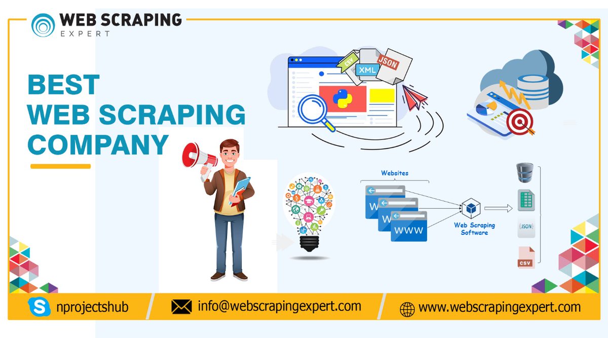 expert_scraping's tweet image. Web Scraping Expert, Web scraping services provide affordable data scraping services. Web Scraping Services, Best company in India offers social media scraping, web data extraction services for global clients from USA, UK.
webscrapingexpert.com