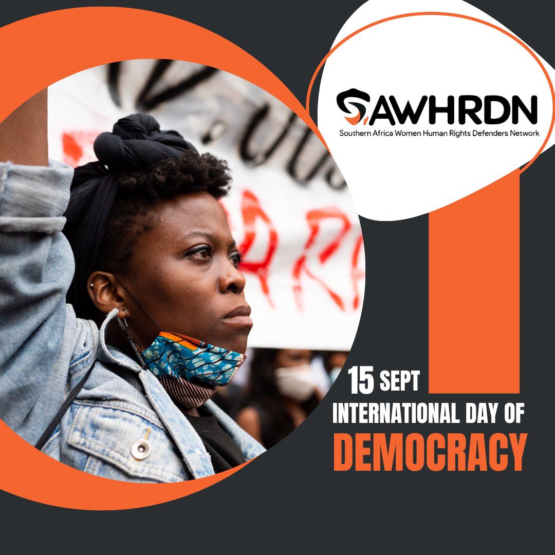 Human rights are protected & effectively realized in a democratic environment. A healthy democracy must protect media freedom. Standing in solidarity with womxn journalists & democracy activists

#SupportWHRDs
#InternationalDayofDemocracy
#pressfreedom

@civic264
@civicspaceaf