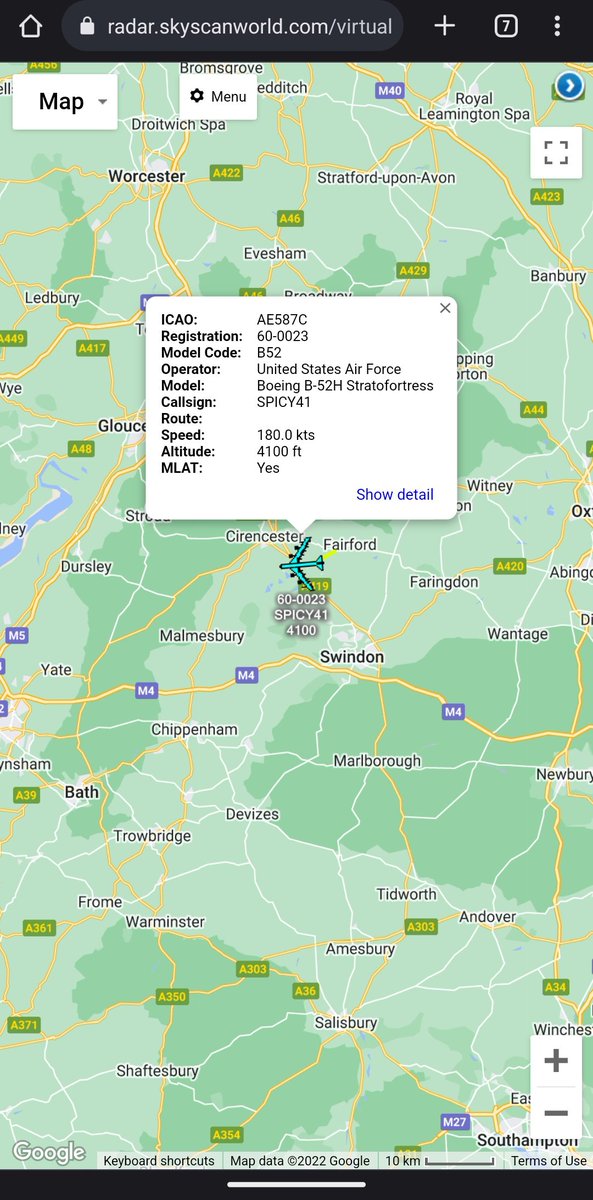 scan_sky's tweet photo. #SPICY Flight 🌶 Off From RAF Fairford 🇬🇧 🇺🇸 Believed To Be A 2 Ship.
B-52H - 60-0023 "Bomber Barons" - #SPICY41 https://t.co/Gbw8ZF2mVb