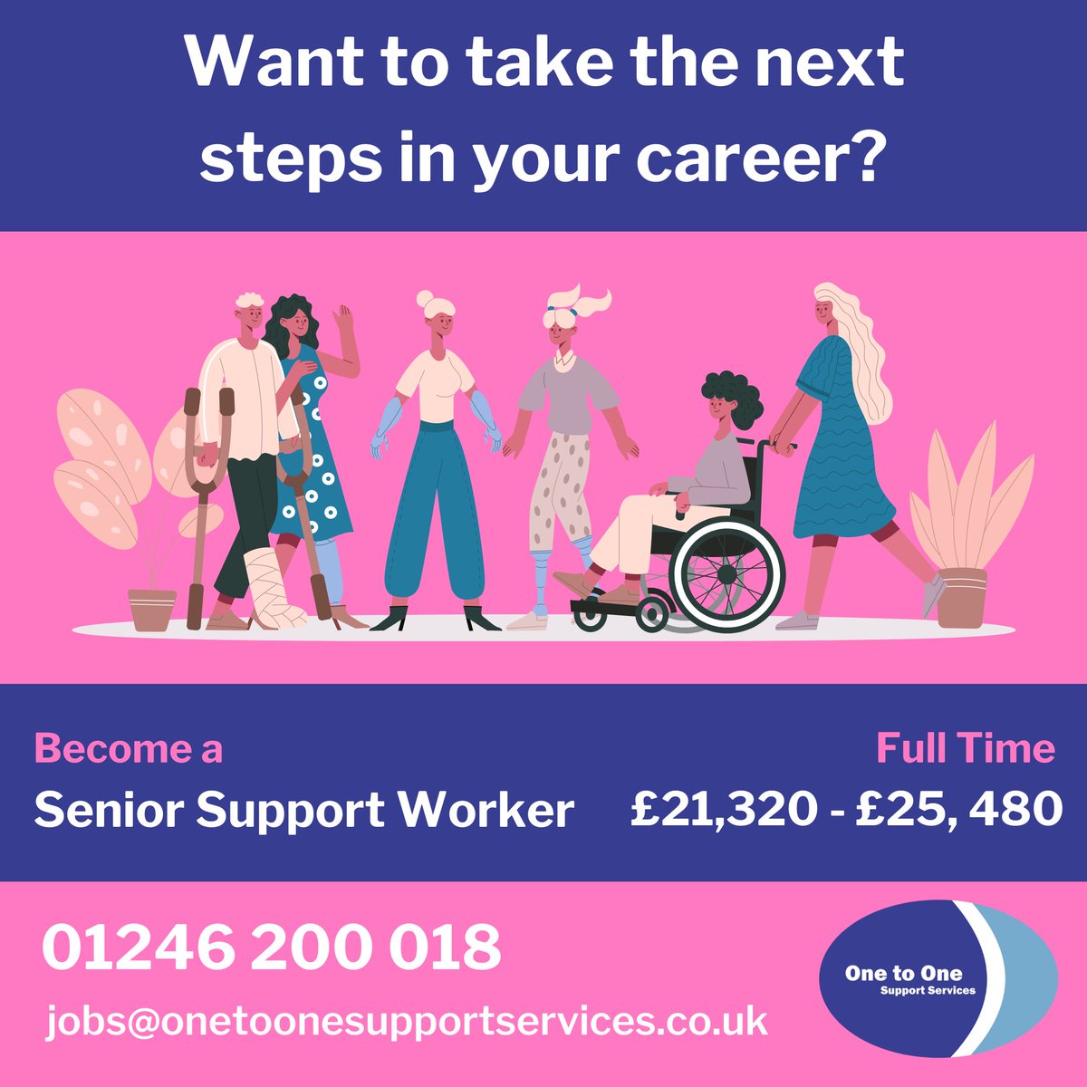 OneToOneSupport's tweet image. Want to take your next steps in your care career?

Come join our fantastic care teams as a Senior Support Worker!

£21,320 - £25,480 per annum

Call 01246 200 018, email or PM to apply today!