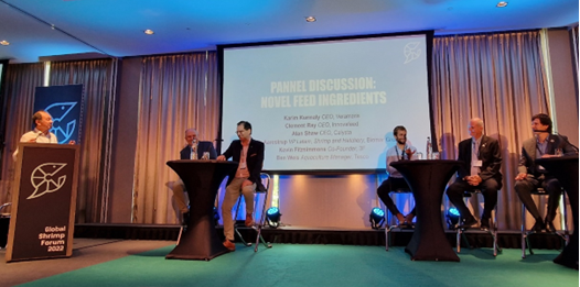 The warm water #shrimp industry gathered last week at the #GlobalShrimpForum. #Veramaris joined with Johan Brouwer &amp; <a href="/kurmaly_karim/">Karim Kurmaly</a> to advance ideas for a more resilient, sustainable sector. See our #OON White Paper to learn more about our work on shrimp: veramaris.com/landing-page-o…