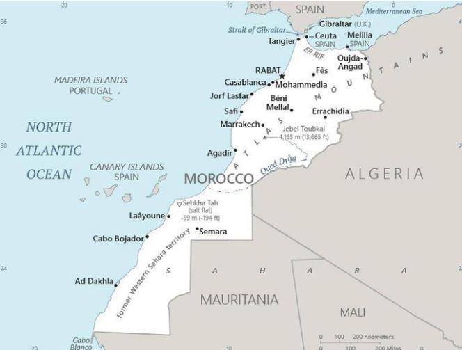 BreikaBeiba's tweet photo. Below is the map of #Morocco according to #CIA world fact book.
#SaharaOccidental #WesternSahara
#MoroccanSahara
#Nairobi #Kenya #KenyaElection #KenyaElection2022
#الصحراء_الغربية #الصحراء_المغربية https://t.co/A3ImZY1tX0