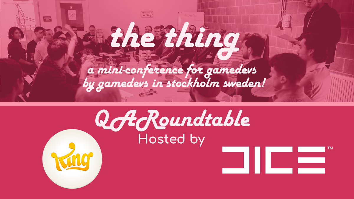 GameDevForce's tweet photo. A new addition to the roundtables! Welcome to the QA roundtable hosted by @King_Games and @EA_DICE! If you can't see this roundtable on the schedule yet don't worry, it will be updated!

Grab your tickets here: https://t.co/mz5F532TVe https://t.co/Vw75Os1SAp
