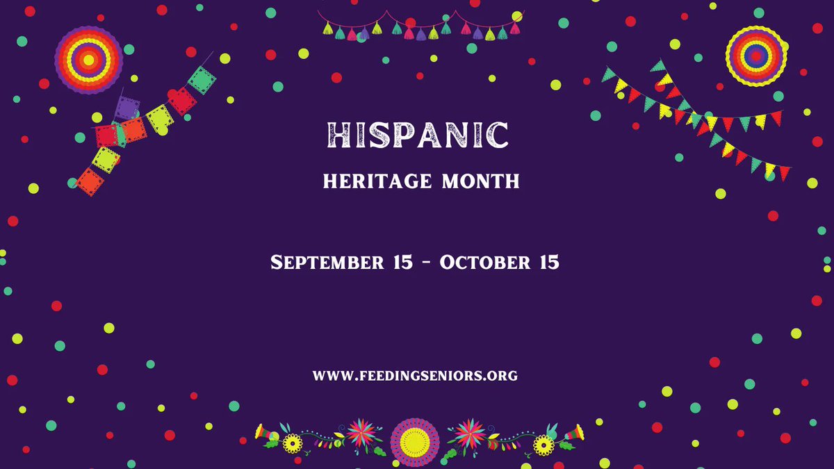 We invite you to join us to recognize #HispanicHeritageMonth, (September 15 to October 15), and the achievements and contributions of Hispanic Americans and how they inspire others to excel.  #Nutrition #EastBay #Community #MealsOnWheels #Aging #Seniors