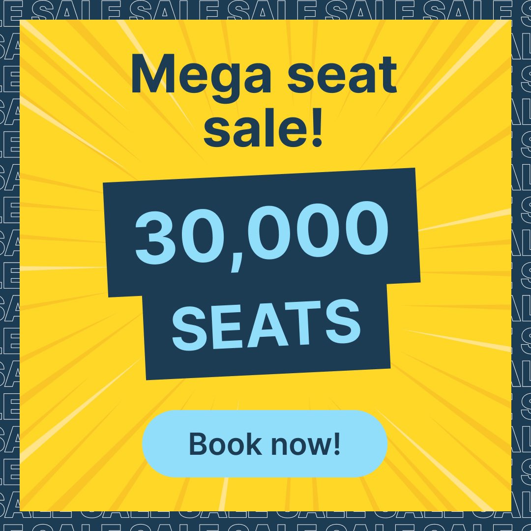 flynorse's tweet image. Sale on… Jet off!!
 
Don’t miss our mega seat sale with over 30,000 seats across our network on sale between now and March 2023.
 
Visit flynorse.com for details but be quick as when they are gone, they are gone.
 
#flynorse #sale