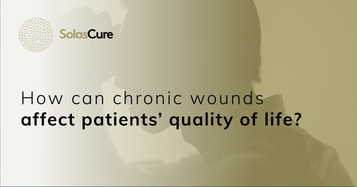 Chronic wounds have a severe impact on patients’ quality of life &amp; can lead to social isolation, anxiety and depression. 

ncbi.nlm.nih.gov/pmc/articles/P… 

SolasCure is developing a pioneering new treatment. Read more about our revolutionary wound care hydrogel: solascure.com/science/