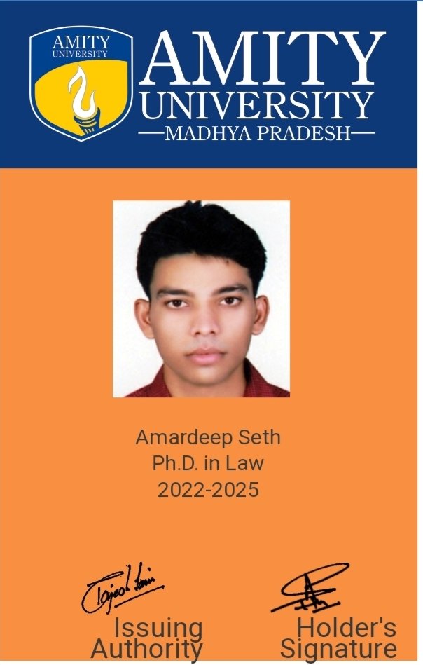 Amardeepseth1's tweet photo. #in_july2022
#Started
#phd_in_law
#phd_student
#amity_university
#amity_law_school
#gwalior_madhya_pradesh
Doctor's of Philosophy Laws Studies (Ph.D.) https://t.co/Ex8h2ywx84