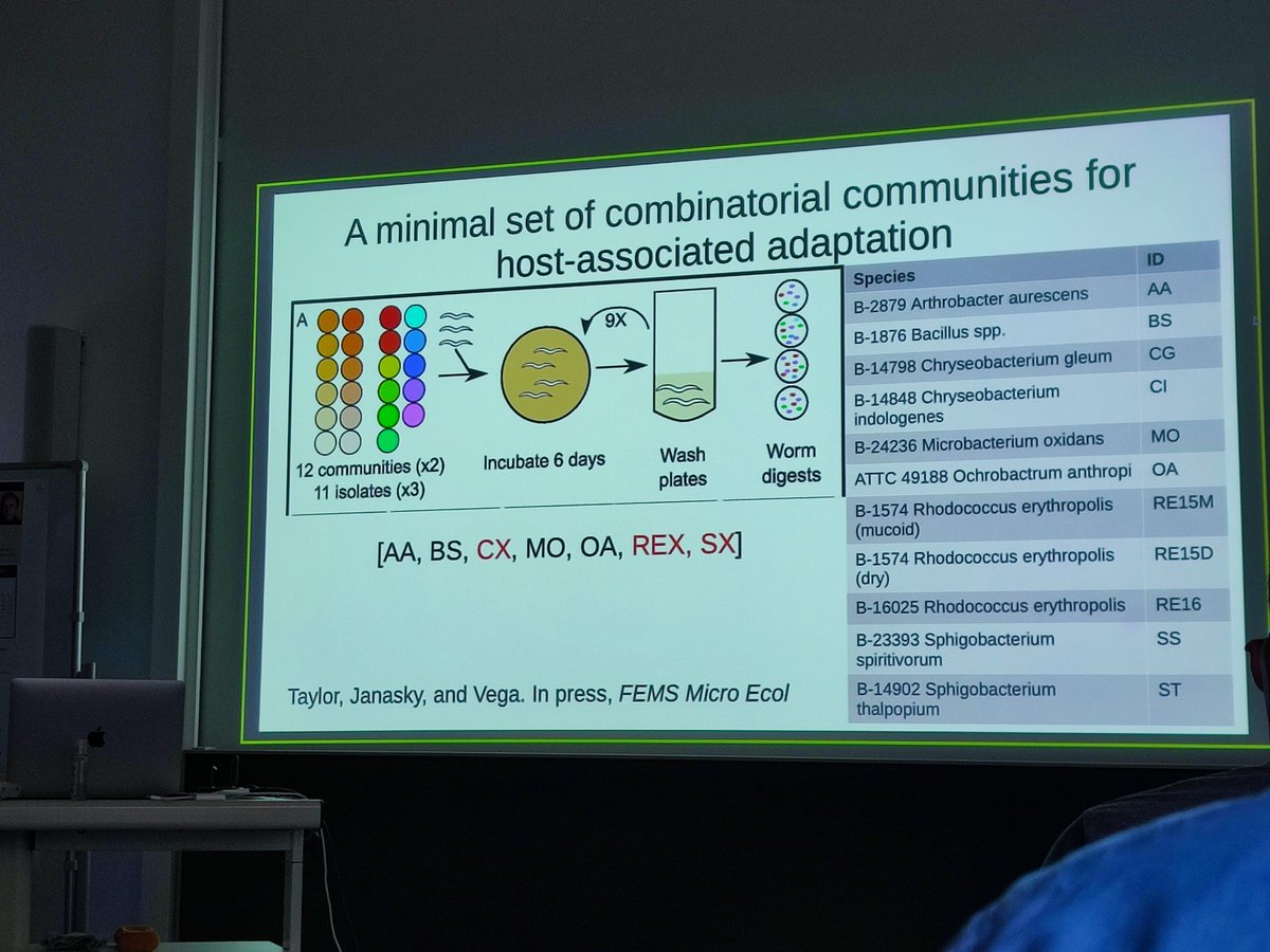 MarcoMauri81's tweet photo. Nicole Vega opening with "Generating and Dealing With Microbiome Data: The Bad, The Weird, and The Ugly" day 2 @MPI_EvolBio of the Mathematical modelling of microbiomes workshop in Plön #MathModellingMicrobiomes https://t.co/2htk0R9grQ
