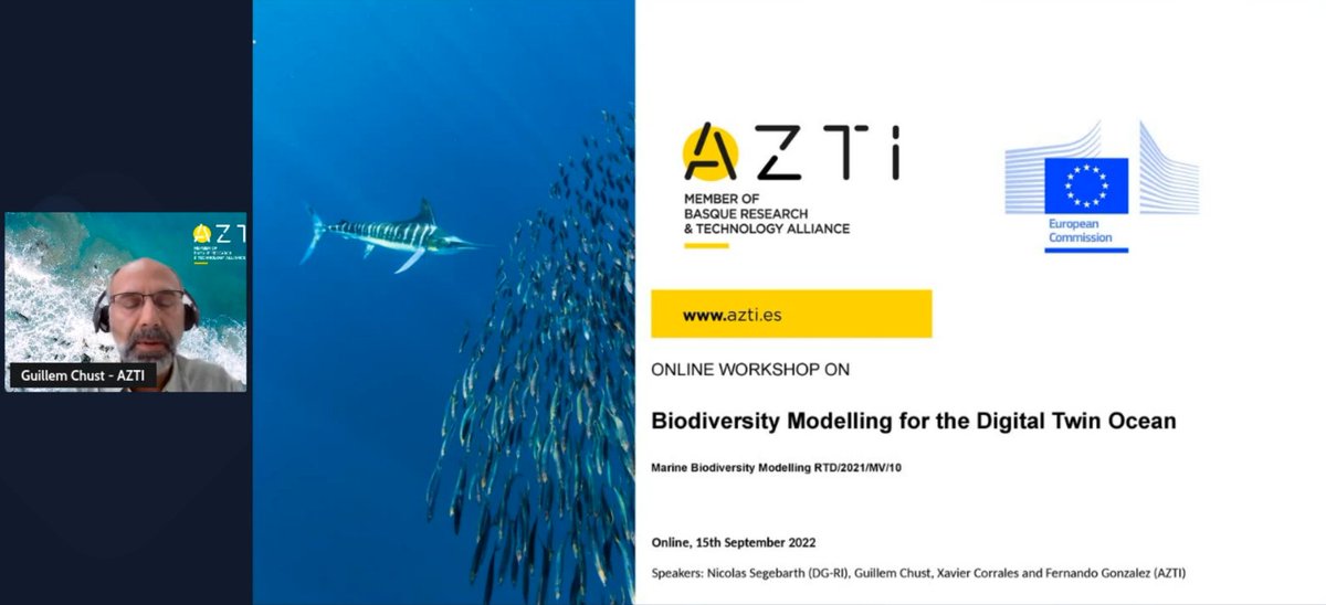 Looking forward to the #Biodiversity #Modelling for the #DigitalTwinOcean hosted by @azti_brta Hosted by Guillem Chust @EMarineBoard @EcoScopium