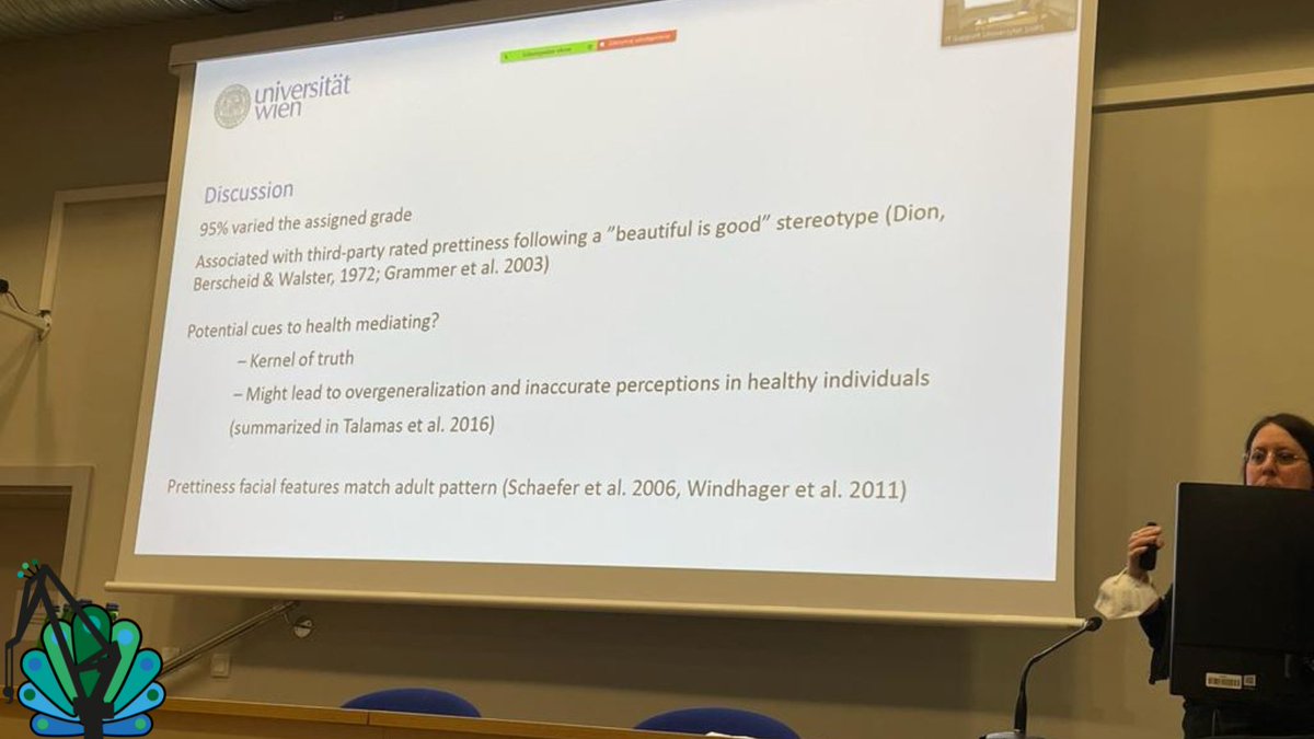 ptnce2022's tweet photo. Sonja Windhager on beautiful is good stereotype

#ptnce22 #evoutionarypsychology #psychology https://t.co/7bdq291CXA