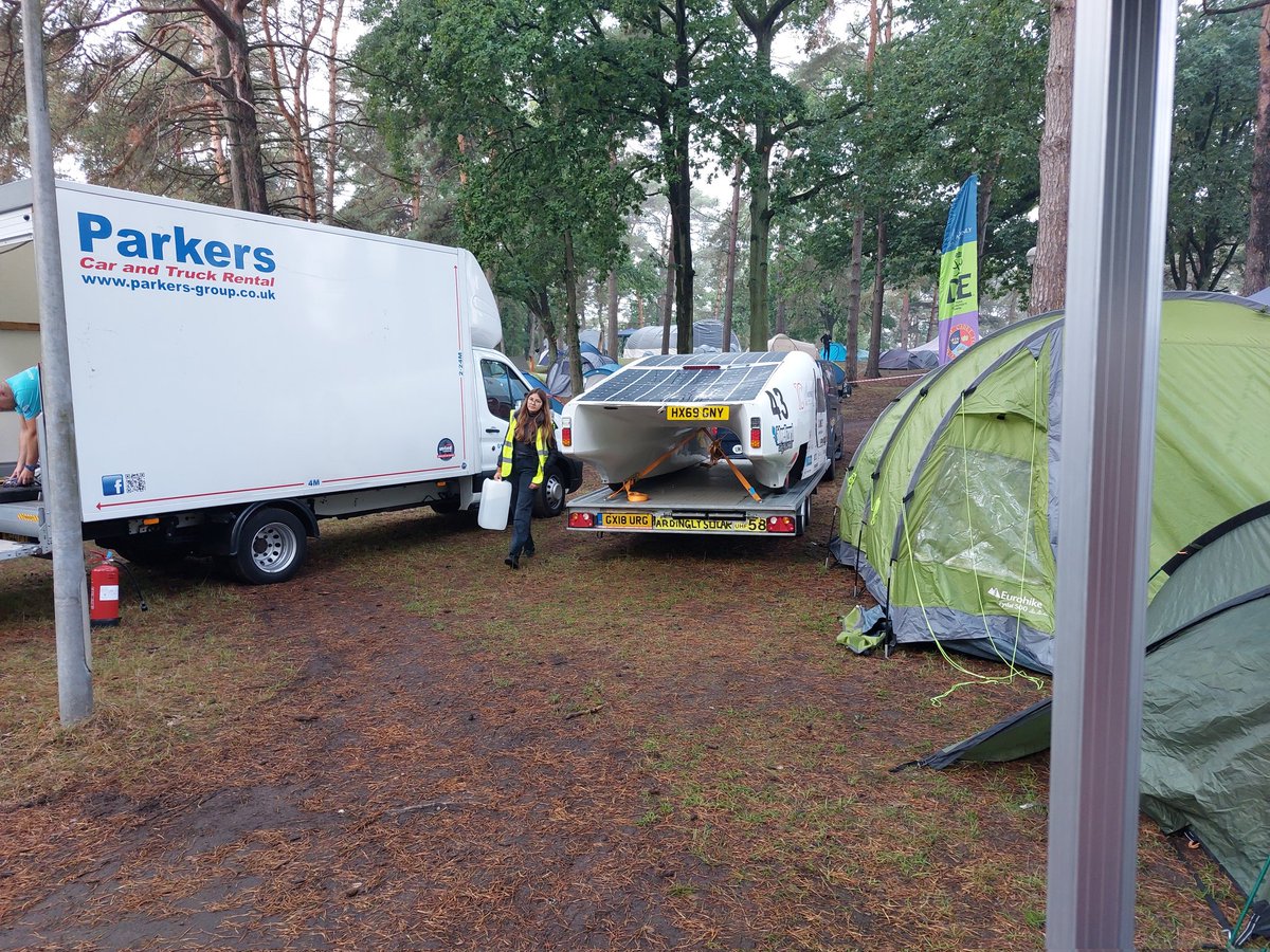 We are the only  GB team at the IESC again flying the flag at this impressive solar challenge. On a side note why does it always rain in Belgium?
