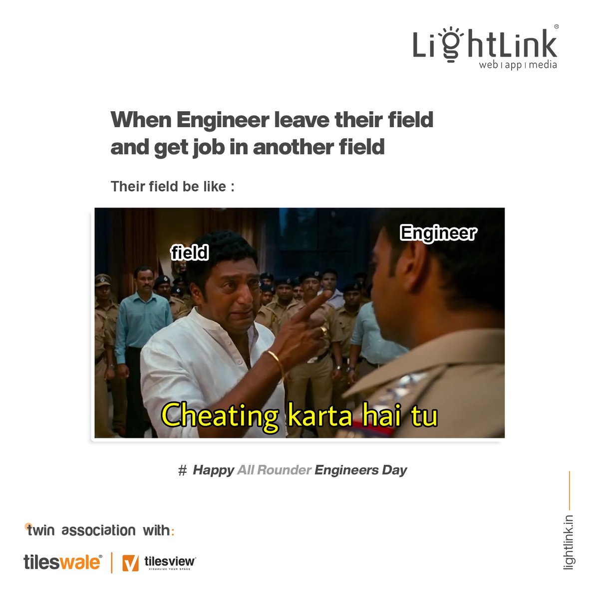 Lightlinkinfo's tweet photo. Engineers are amazing people with extraordinary skills! 😎🤘It takes years of hard work and sleepless nights to birth an engineer😌#HappyEngineersDay
#happyengineersday2022 #happyengineer #engineeringmemes #enginnersday #engineeringlife #engineeringstudent #tileswale #lightlink https://t.co/vz5YqiDPII