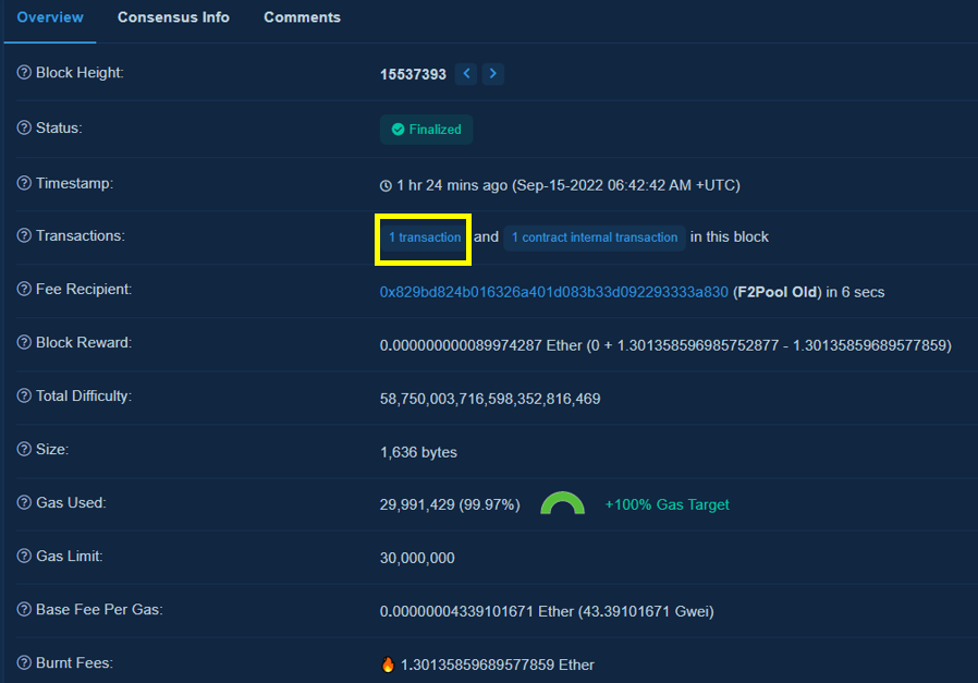 DeFiyst's tweet photo. This ACTUALLY happened!😱

Someone filled the final PoW block by minting a VanityBlock NFT!

They paid 30.2 ETH with a 1.3 ETH TX fee for the privilege of capping out the 30 million gas limit and creating the final transaction!

Legend🤝

https://t.co/xCoMyJMTyv https://t.co/GmyF6ImlDP