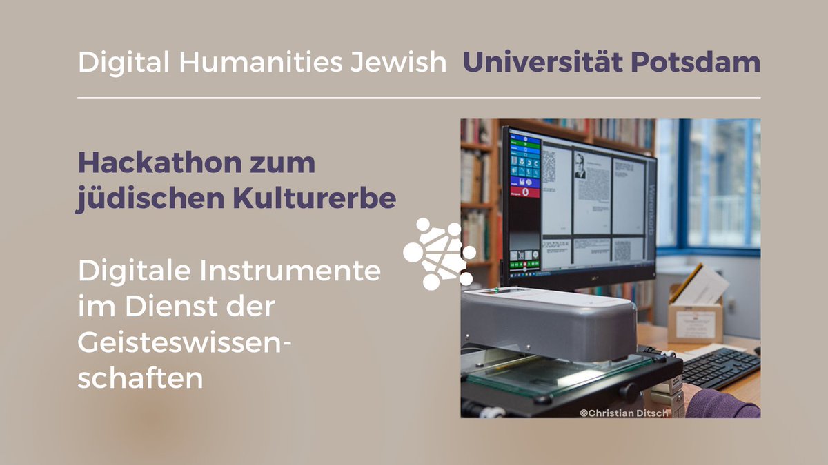 mwfkbrb's tweet photo. Wie kann Jüdisches Kulturerbe digitalisiert werden? Damit beschäftigt sich der 4tägige #Hackathon #DHJewish2022 der @DH_Potsdam. Internationale Wissenschaftler*innen entwicklen neue digitale Instrumente, mit denen sich jüd. Kulturgüter vernetzt untersuchen lassen.  @unipotsdam https://t.co/NMGn5vlx9i