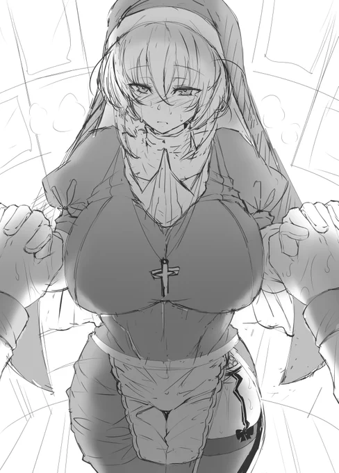 アリシアさん。ラフも可愛かったので。 