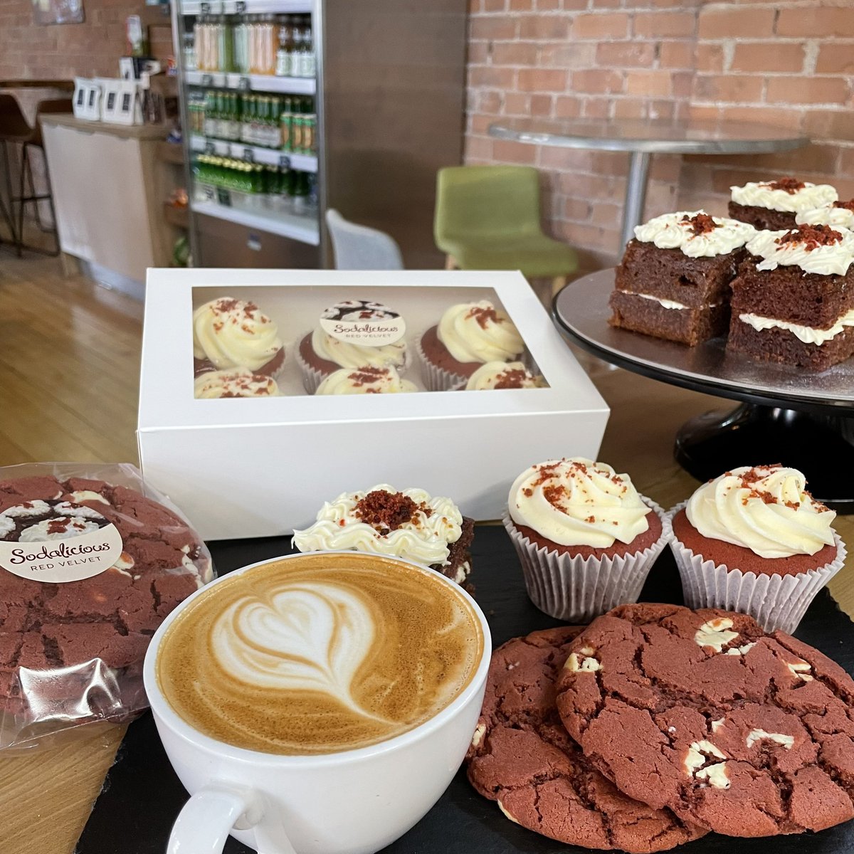 SodaliciousL's tweet photo. We love Red Velvet so much that we have made a tribute to this modern phenomenon😋 Our bakers have created a trilogy of Red Velvet treats - luxury cookies, cupcakes and of course our classic cake🍪🧁🍰 All of these are available in @GarveysAdare and our cafe😍 #treatwell https://t.co/LfLHP2WV69