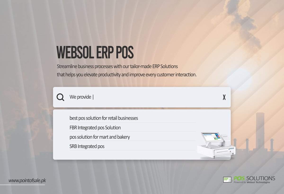 websol_tech's tweet photo. One-stop Business Management Solution. 
Get rid of manual paper work while Websol Muhasib ERP performs all the essential tasks for your business.

Visit Us Today
https://t.co/YEEKzNzBX5

#possolutions #ERPPOS #websolpos #pos #Muhasib #fbrintegrated #srbintegrated https://t.co/vuZCw7vp4r