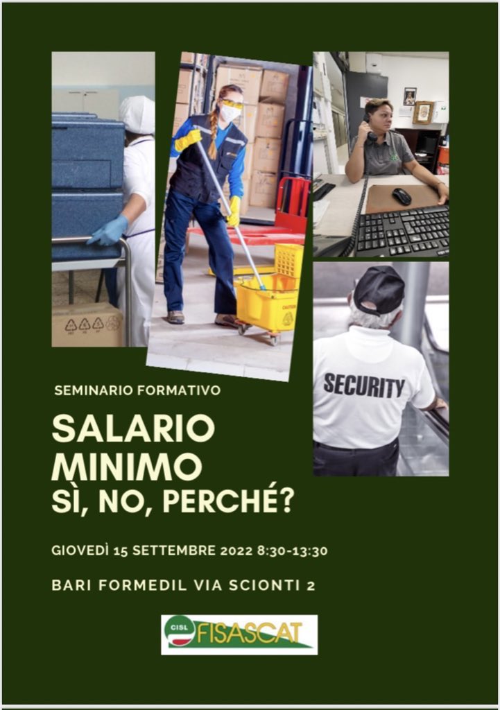 FisascatCislPug's tweet photo. Seminario @BariFisascat, @luigispinzi, sul #salariominimo la nostra posizione è chiara, contrattazione. Una soluzione normativa quale panacea di tutti i mali è un modo semplicistico di affrontare il tema salariale. #formiamoci #informiamoci #ilfuturonelsolcodelacontrattazione https://t.co/x1v8AfO6PA