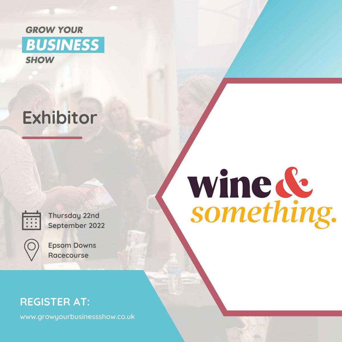 Welcome to @wine_and_ 

Register your free tickets for the show here...
tinyurl.com/4hn2zna9

growyourbusinessshow.co.uk

#gybsuk #growyourbusinessshow #wineandsomething #businessnetworking #businesssupport #business #surrey #surreybusiness #expo #surreyevents #epsomdowns