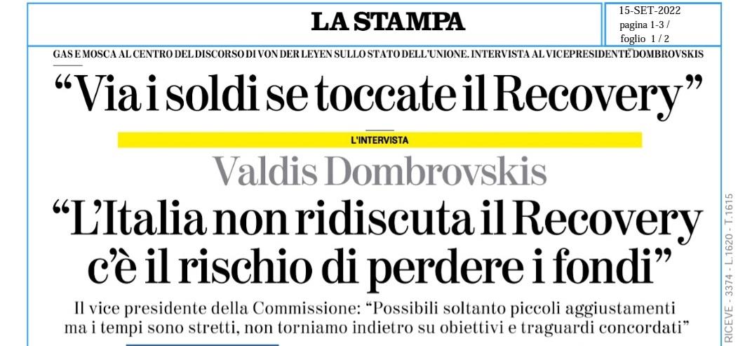 Piero_De_Luca's tweet photo. Il campanello d'allarme lanciato dall’UE è chiaro: ridiscutere il #RecoveryPlan mette a rischio i fondi straordinari destinati al nostro Paese. Con le sue proposte, la destra si dimostra ancora una volta nemica degli interessi nazionali. Avanti per un'Italia più giusta e moderna. https://t.co/8xqYki3ds4