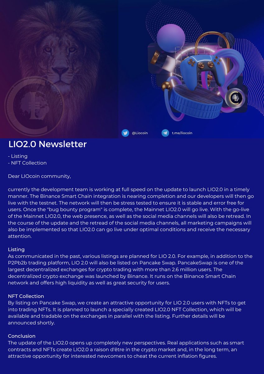 LIO2.0 Newsletter