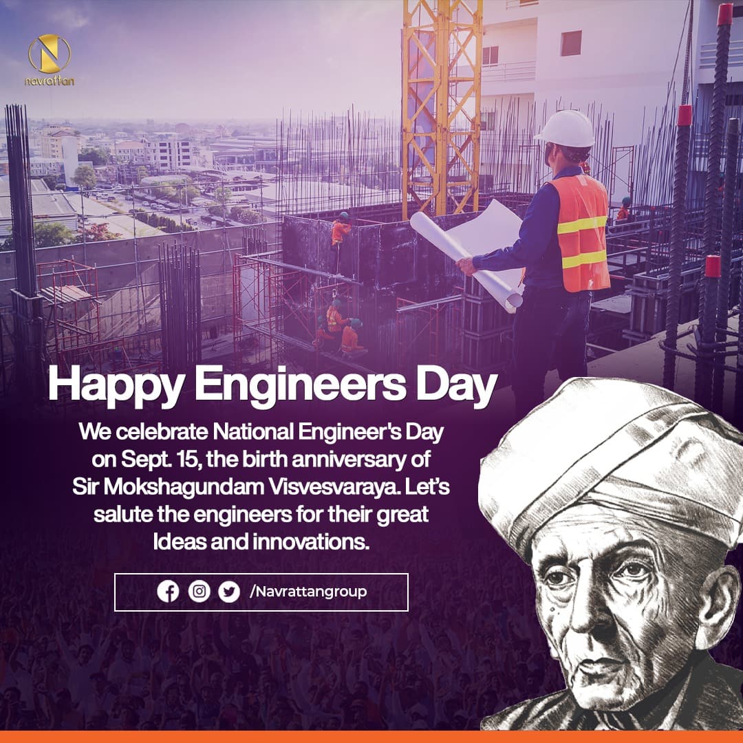 GroupNavrattan's tweet photo. Navrattan group wishes Happy Engineer’s Day to all the Engineers. We salute your great ideas and innovations that have truly changed our lives.
#navrattantechnology #navrattangroup #greentechnologies https://t.co/t1ucdMONPe