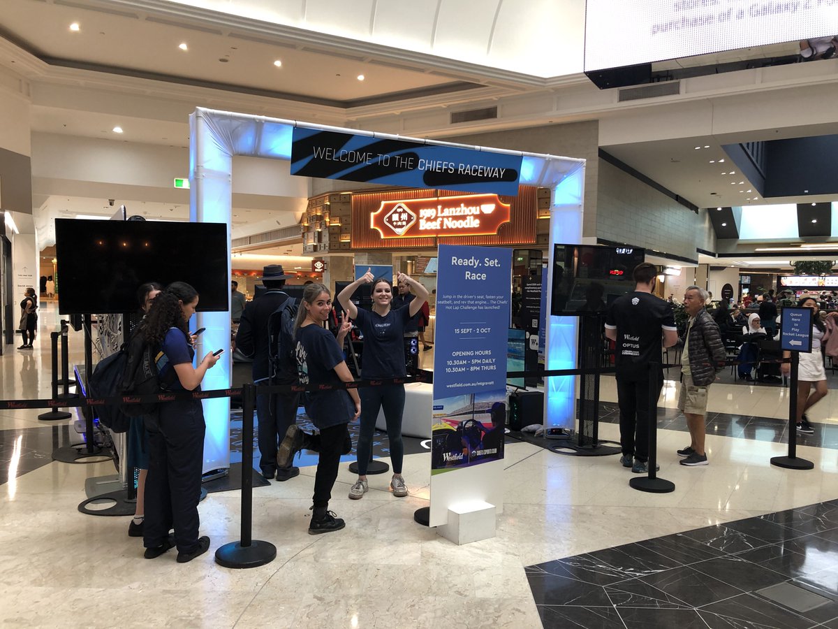 ChiefsESC's tweet photo. Our first @WestfieldAU activation at Westfield Mt Gravatt has started 🎉 Seeing people enjoying gaming together in person again is so good.

Here daily 10.30am to 5pm (8pm on Thursdays). https://t.co/ozkK53KE7P