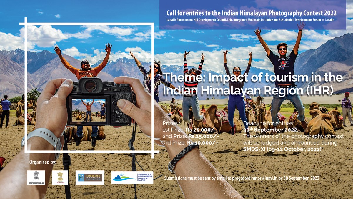 Hurry! submit your photographs to the Indian #Himalayan #Photography Contest 2022. Results will be judged and announced during SMDS-XI at #Leh (09-12 October 2022). #Ladakh #IHR #Tourism