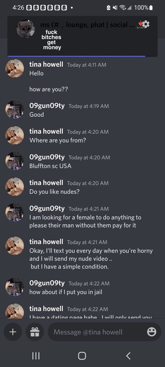 KimbrellPig's tweet photo. stupid people can be in this world talking to a minor trying to get them to do stuff they should not be doing as minors https://t.co/HYXF95YwwW