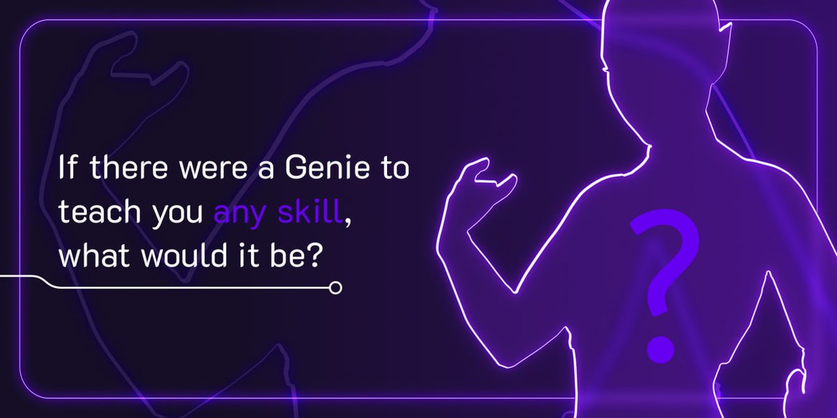 cybergenieapp's tweet photo. 🧞‍♂️ We all know genies grant only three wishes.

Imagine a genie is able to teach you three creative skills. What would you ask for?

👇 Let us know in the comments 👇

#TheCyberGenie #nft #superpower  #skills #motivation #inspiration #community #bartering #peoplehelppeople https://t.co/j5ojrppFja