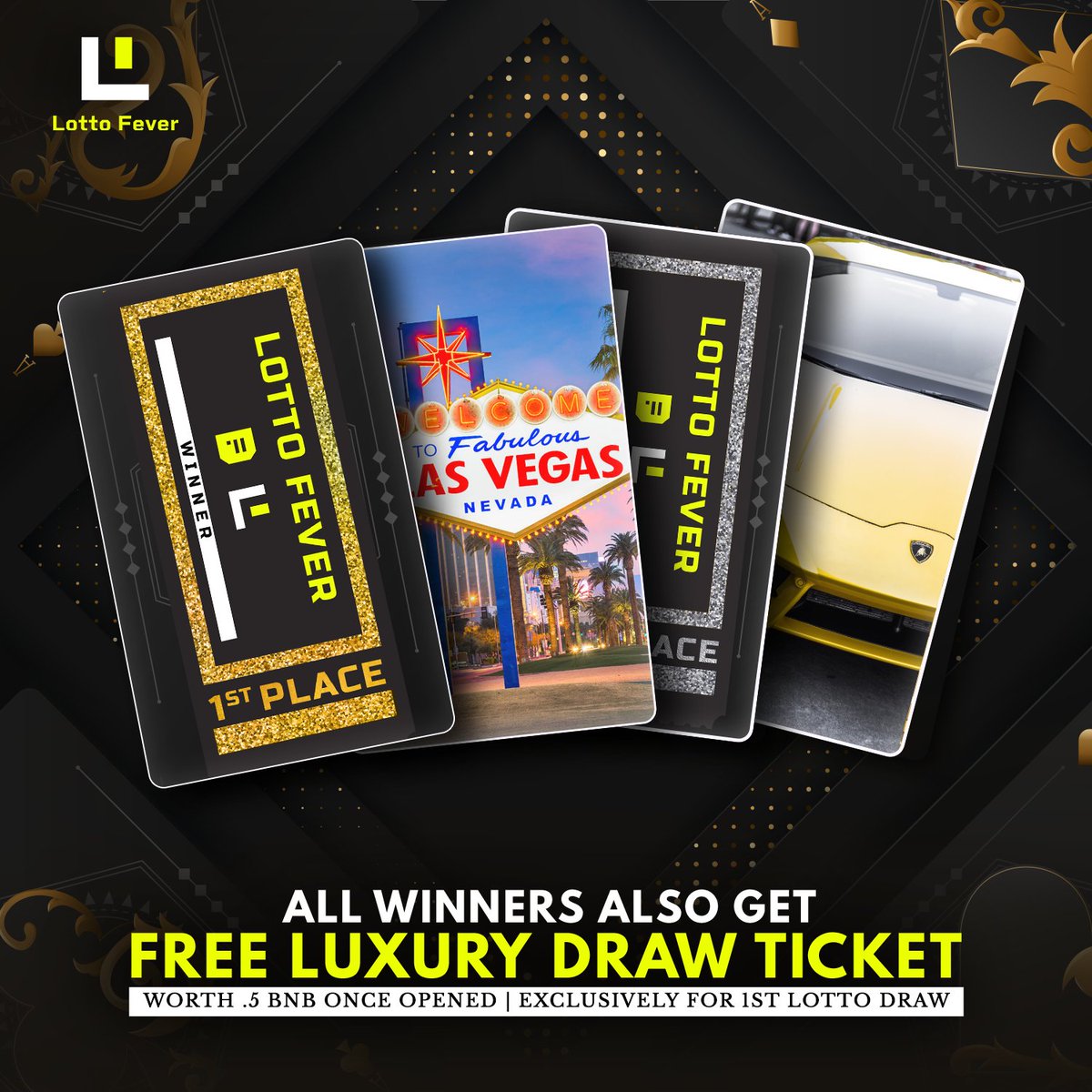 🔥THE VERY FIRST <a href="/lotto_fever/">Lotto Fever</a> DRAW IS NOW LIVE 🔥

To mark this special occasion we will also be giving all winners one free entry into the bigger monthly prize draw worth 0.5BNB on top of the great prizes already available

lottofever.io