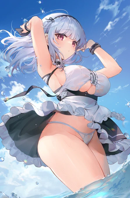 「ご主人様…こっち見ないでください…」#ダイドー#アズールレーン #AzurLane 