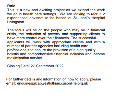 Citizens Advice Bureau West Lothian tweet media