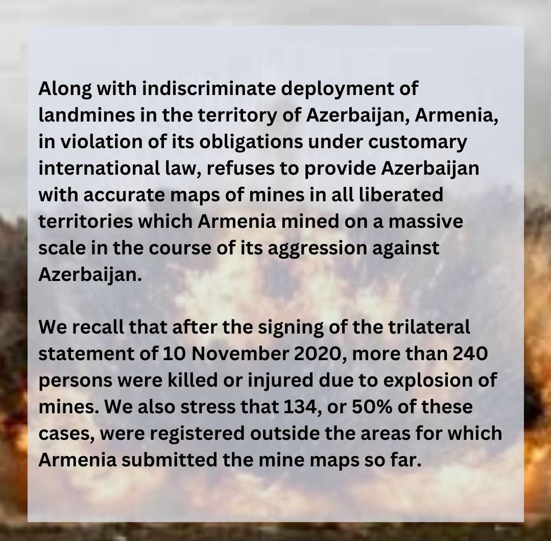 #KarabakhisAzerbaijan #StopArmenianAggression #StopArmenianLies #ArmeniaKillsCivilians #StopArmenianProvocations

<a href="/UN/">United Nations</a> <a href="/coe/">Council of Europe</a> <a href="/hrw/">Human Rights Watch</a> <a href="/UNHumanRights/">UN Human Rights</a> <a href="/UNOCHA/">UN Humanitarian</a> <a href="/UN_HRC/">UN Human Rights Council</a> <a href="/amnesty/">Amnesty International</a> <a href="/UNICEF/">UNICEF</a> <a href="/UNGeneva/">United Nations Geneva</a> <a href="/UNESCO/">UNESCO 🏛️ #Education #Sciences #Culture 🇺🇳</a> <a href="/ifrc/">IFRC</a> <a href="/OSCE/">OSCE</a> <a href="/NATO/">NATO</a> <a href="/EuropeanCommiss/">European Commission</a> <a href="/Europarl_EN/">European Parliament</a> <a href="/BBCWorld/">BBC News (World)</a> <a href="/WashingtonPost/">The Washington Post</a> <a href="/Reuters/">Reuters</a>
