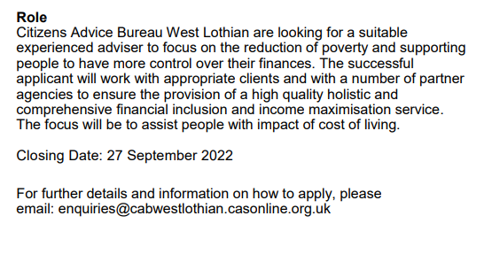 Citizens Advice Bureau West Lothian tweet media