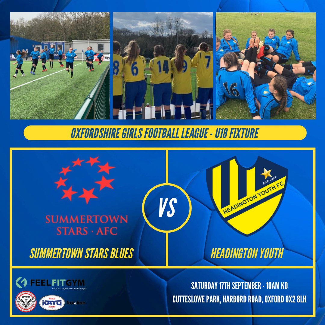Good luck to the girls as they take on <a href="/SummertStarsAFC/">Summertown Stars AFC</a> in their first game of the season. 💛💙