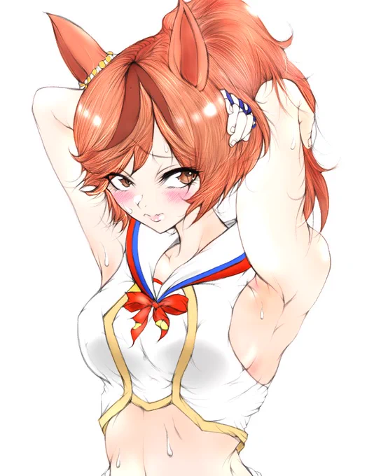 ポニテがむれて気になるネイチャ#ウマ娘 #ナイスネイチャ #イラスト 